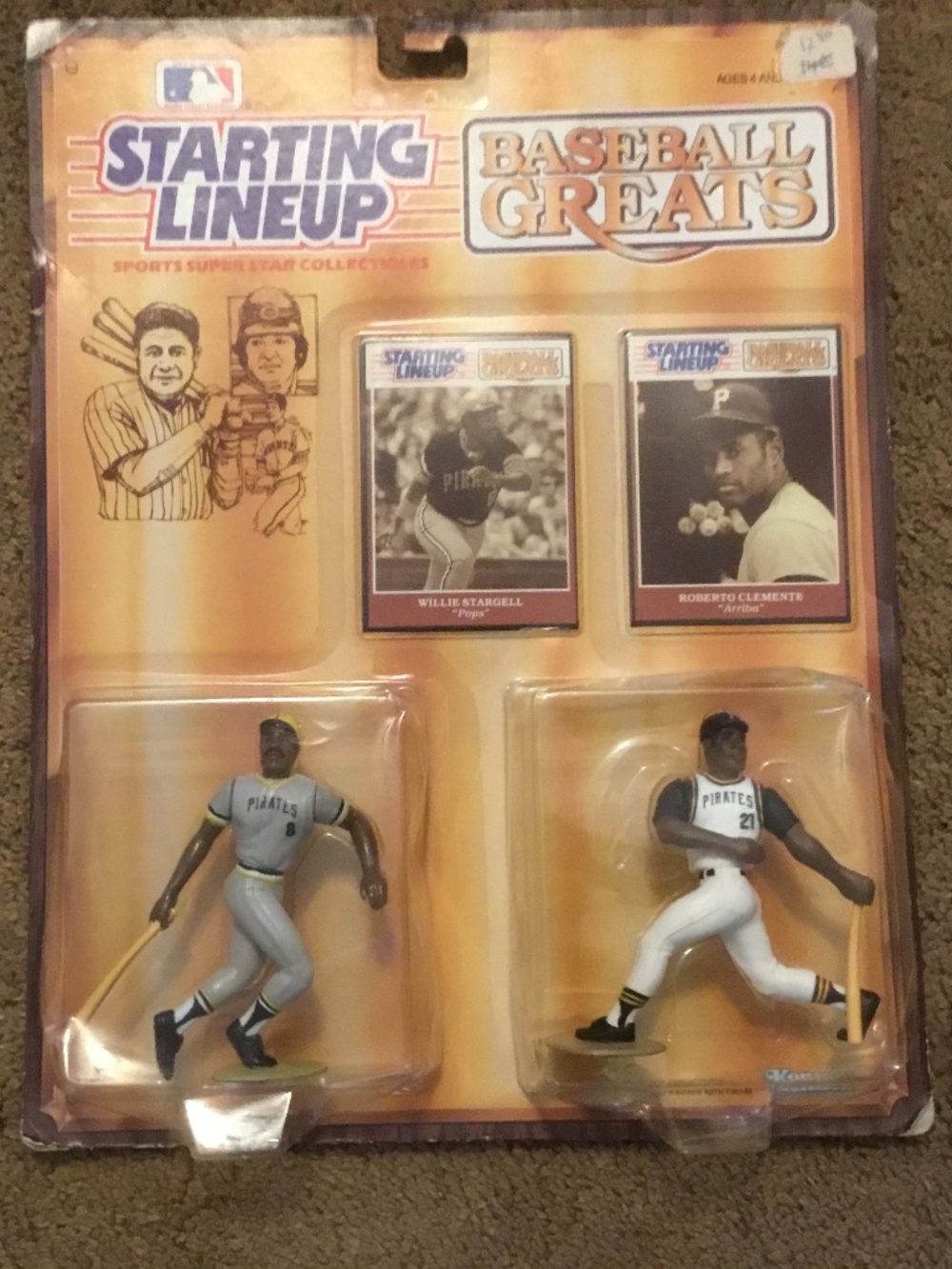 Willie Stargell and Roberto Clemente Starting Lineup Baseball Greats